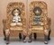 Tibetische Zeremonielle Stühle mit Geschnitzten Nyingma Rückenlehnen, 1900er, 2er Set 3
