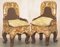 Tibetan Ceremonial Chairs with Buddhist Nyingma Carved in Backs, 1900s, Set of 2 2