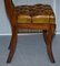 Restored Regency Walnut & Brown Leather Chesterfield Dining Chairs, Set of 4 12