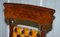 Sillas de comedor Chesterfield Regency restauradas de nogal y cuero marrón. Juego de 4, Imagen 7