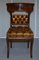 Restored Regency Walnut & Brown Leather Chesterfield Dining Chairs, Set of 4 4