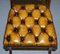Restored Regency Walnut & Brown Leather Chesterfield Dining Chairs, Set of 4 14