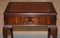 Small Oxblood Leather Topped Hardwood Writing Desk or Large Side Table 7