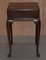 Small Oxblood Leather Topped Hardwood Writing Desk or Large Side Table 13