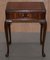 Small Oxblood Leather Topped Hardwood Writing Desk or Large Side Table 2