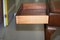 Small Oxblood Leather Topped Hardwood Writing Desk or Large Side Table, Image 16