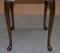 Small Oxblood Leather Topped Hardwood Writing Desk or Large Side Table 12