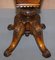 Burr Walnut & Tunbridge Inlaid Sewing Box Table with Carved Feet, Image 15