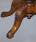 Burr Walnut & Tunbridge Inlaid Sewing Box Table with Carved Feet 10