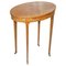 Victorian Sheraton Inlaid Oval Side Table in Walnut, Image 1