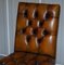 Leather Chesterfield Dining Chairs with Claw & Ball Feet, Set of 6 5