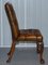 Leather Chesterfield Dining Chairs with Claw & Ball Feet, Set of 6, Image 9