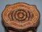 Ebonisierter Napoleon III Beistelltisch aus Obstholz mit Intarsien & Intarsien aus Messing mit Galerie aus Messing 4