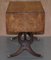 Large Extendable Occasional Games Table in Burr Walnut, Image 14