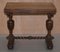 Dutch Hand-Carved Solid Oak Side Table, Image 2