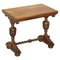 Dutch Hand-Carved Solid Oak Side Table 1