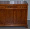 Burr Yew Wood Triple Drawer Sideboard 4