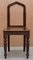 Victorian Gothic Oak Steeple Back Dining Chairs, 1890s, Set of 6 3