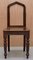 Victorian Gothic Oak Steeple Back Dining Chairs, 1890s, Set of 6, Image 3