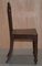 Victorian Gothic Oak Steeple Back Dining Chairs, 1890s, Set of 6 16