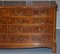 Vintage Burr Figured Yew Wood Chest of Drawers from Bevan Funnell 8