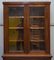 Light Hardwood Secrétaire Bookcase with Brown Leather Surface 4