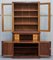 Light Hardwood Secrétaire Bookcase with Brown Leather Surface 8