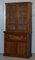 Light Hardwood Secrétaire Bookcase with Brown Leather Surface 3
