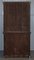 Light Hardwood Secrétaire Bookcase with Brown Leather Surface 16