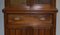 Light Hardwood Secrétaire Bookcase with Brown Leather Surface, Image 6