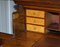 Light Hardwood Secrétaire Bookcase with Brown Leather Surface 12