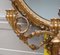 Espejo Girandole con marco dorado y querubines tallados, década de 1800, Imagen 9