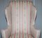 Regency Walnut Wingback Armchair with Striped Fabric from Howard & Sons 6