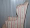 Regency Walnut Wingback Armchair with Striped Fabric from Howard & Sons, Image 17