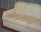 Art Deco Walnut & Cream Leather Sofa & Armchairs by Harry & Lou Epstein, Set of 3 16