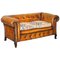 Victorian Leather Chesterfield Club Sofa with Kilim Seat, Image 1