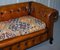 Divano Chesterfield vittoriano in pelle con seduta Kilim, Immagine 7