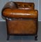 Victorian Chesterfield Hand Dyed Leather Sofa 13