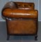 Victorian Chesterfield Hand Dyed Leather Sofa, Image 13