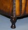 Sofá Chesterfield victoriano de cuero teñido a mano, Imagen 7