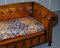 Viktorianisches Chesterfield Sofa aus handgefärbtem Leder 9