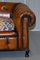 Sofá Chesterfield victoriano de cuero teñido a mano, Imagen 10