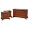 Panelled Hardwood Chests of Drawers with Ornately Carved Bases, Set of 3, Image 1