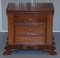 Panelled Hardwood Chests of Drawers with Ornately Carved Bases, Set of 3, Image 13