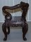 Japanese Qing Dynasty Carved Hardwood Dragon Corner Armchair, 1880s 16