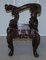 Japanese Qing Dynasty Carved Hardwood Dragon Corner Armchair, 1880s 3