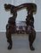 Japanese Qing Dynasty Carved Hardwood Dragon Corner Armchair, 1880s, Image 3