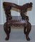 Japanese Qing Dynasty Carved Hardwood Dragon Corner Armchair, 1880s 12