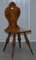 Victorian Poker Hall Chairs with Armorial Lion Crest Backs, Set of 2 2