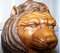 Grand Buste de Crinière de Lion Sculpté à la Main en Bois avec Base en Marbre Massif 6